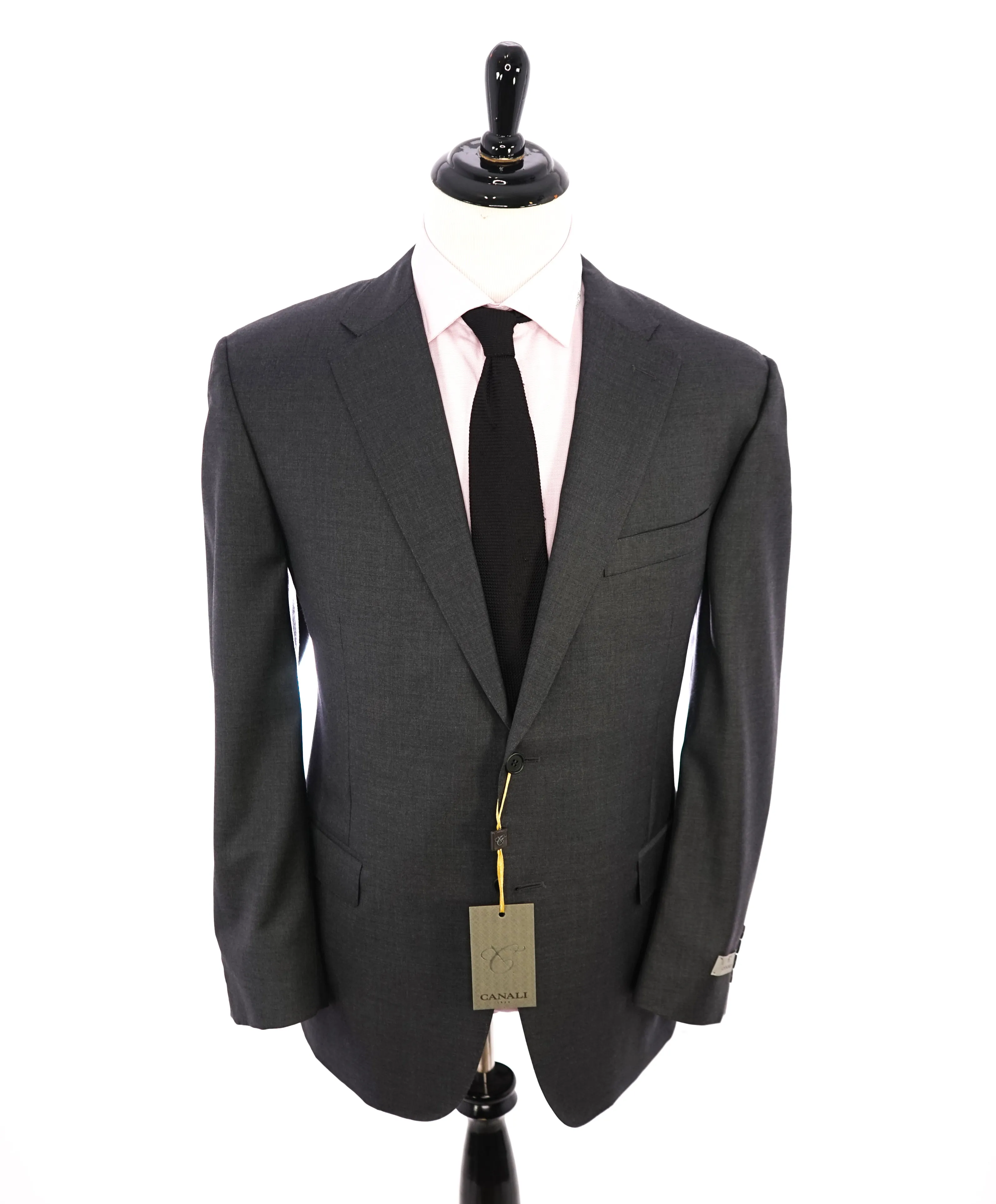 CANALI - Gray Charcoal *CLOSET STAPLE* Notch Lapel Iconic Suit -  46R