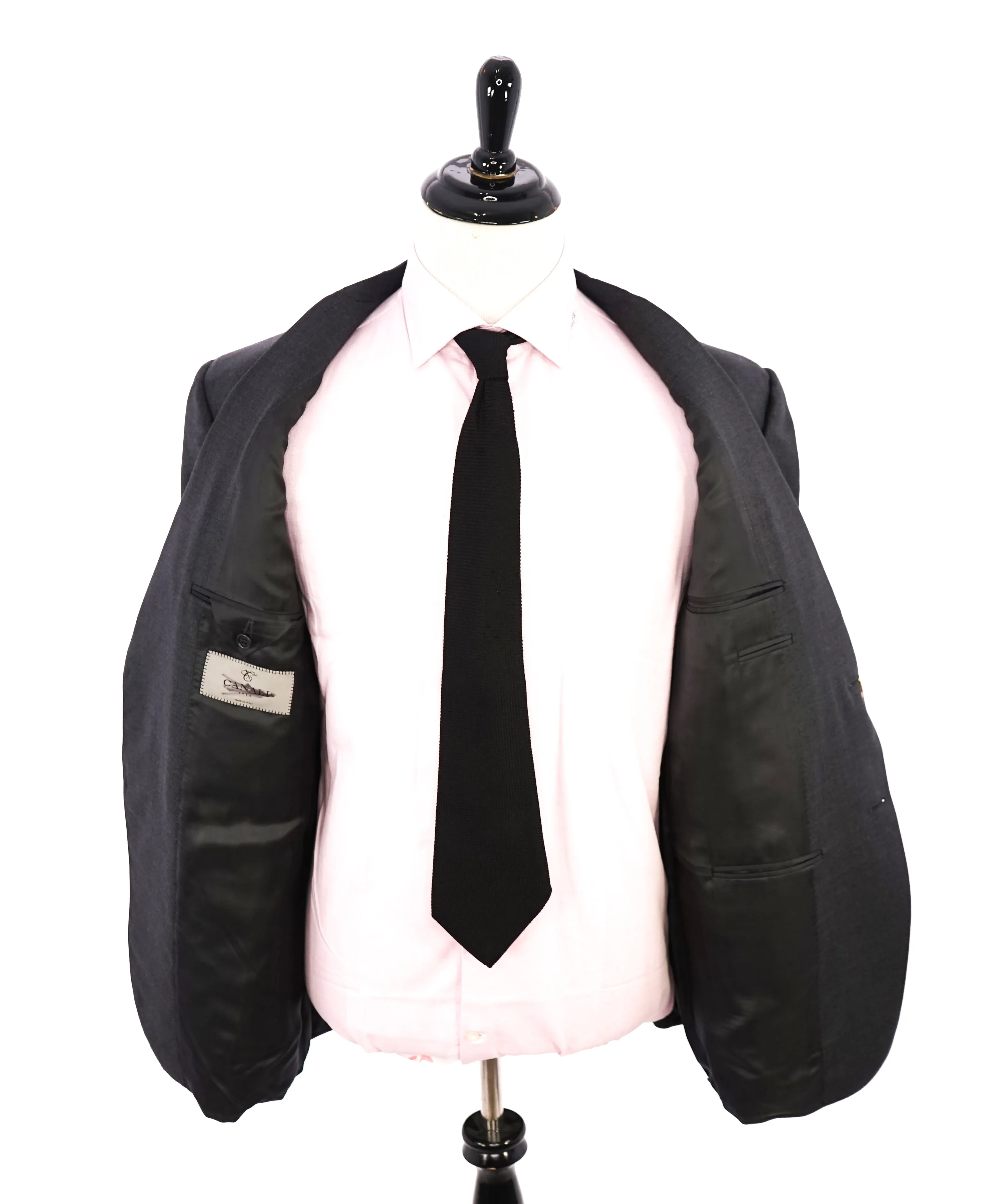 CANALI - Gray Charcoal *CLOSET STAPLE* Notch Lapel Iconic Suit -  46R
