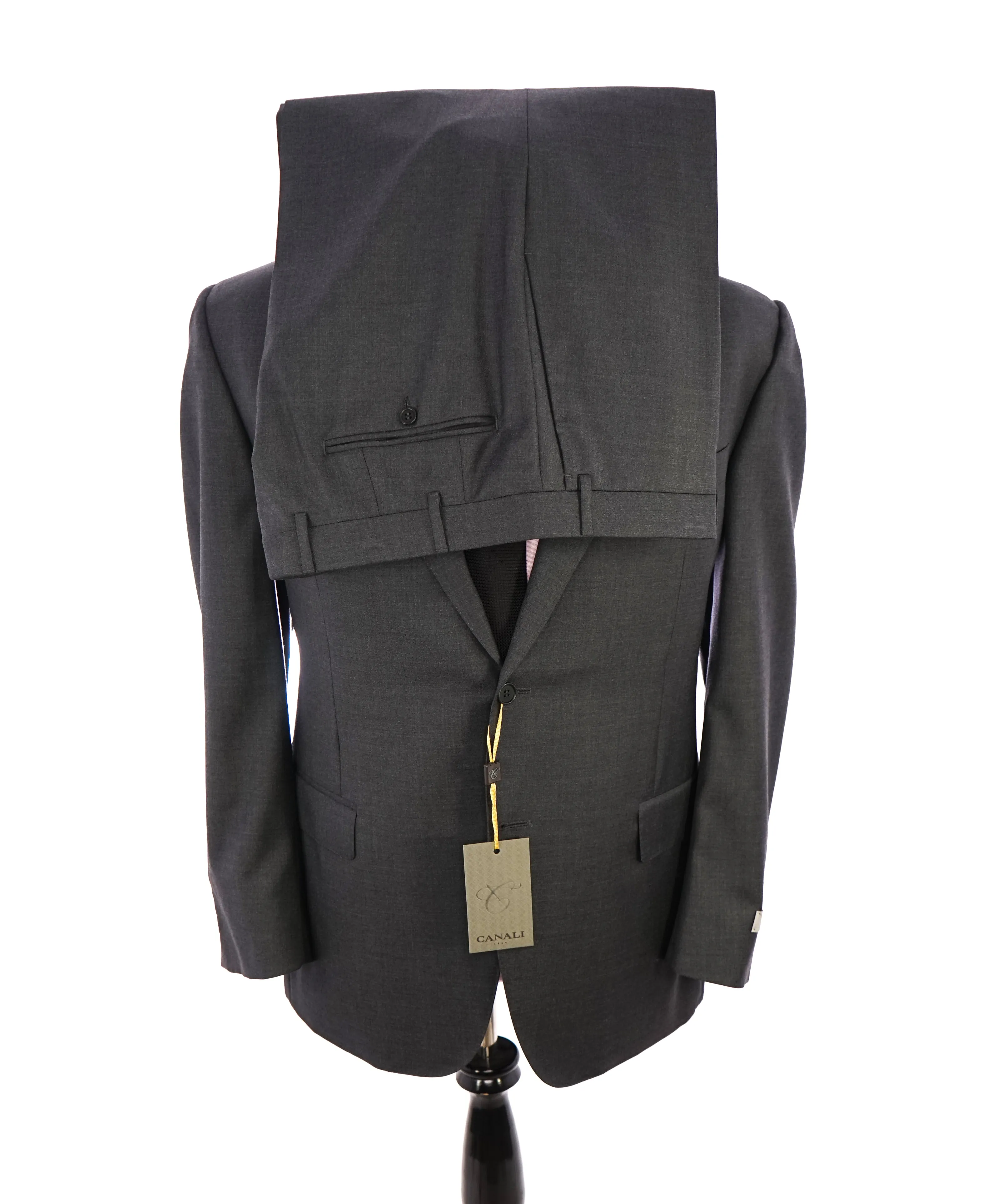 CANALI - Gray Charcoal *CLOSET STAPLE* Notch Lapel Iconic Suit -  46R