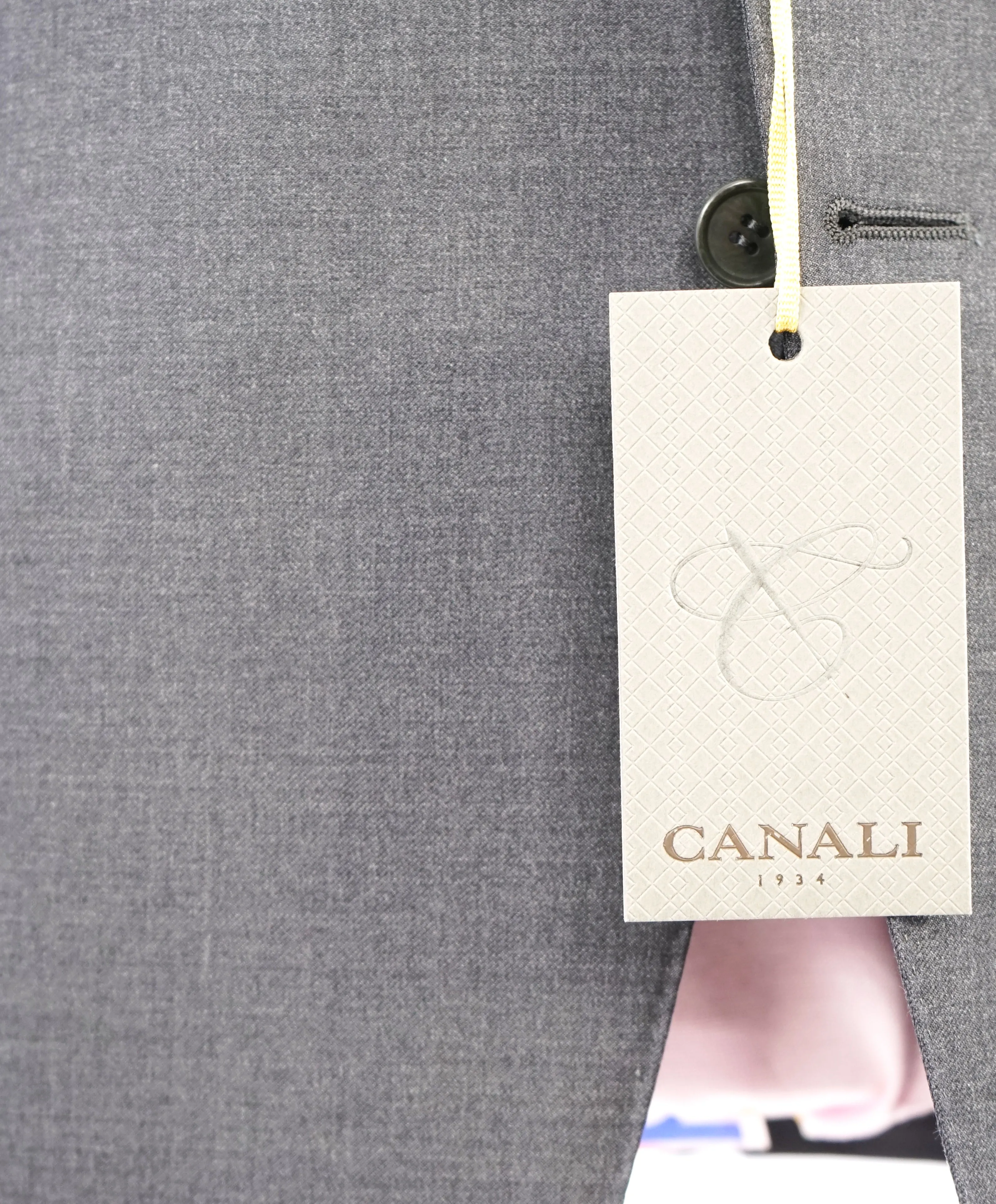 CANALI - Gray Charcoal *CLOSET STAPLE* Notch Lapel Iconic Suit -  46R