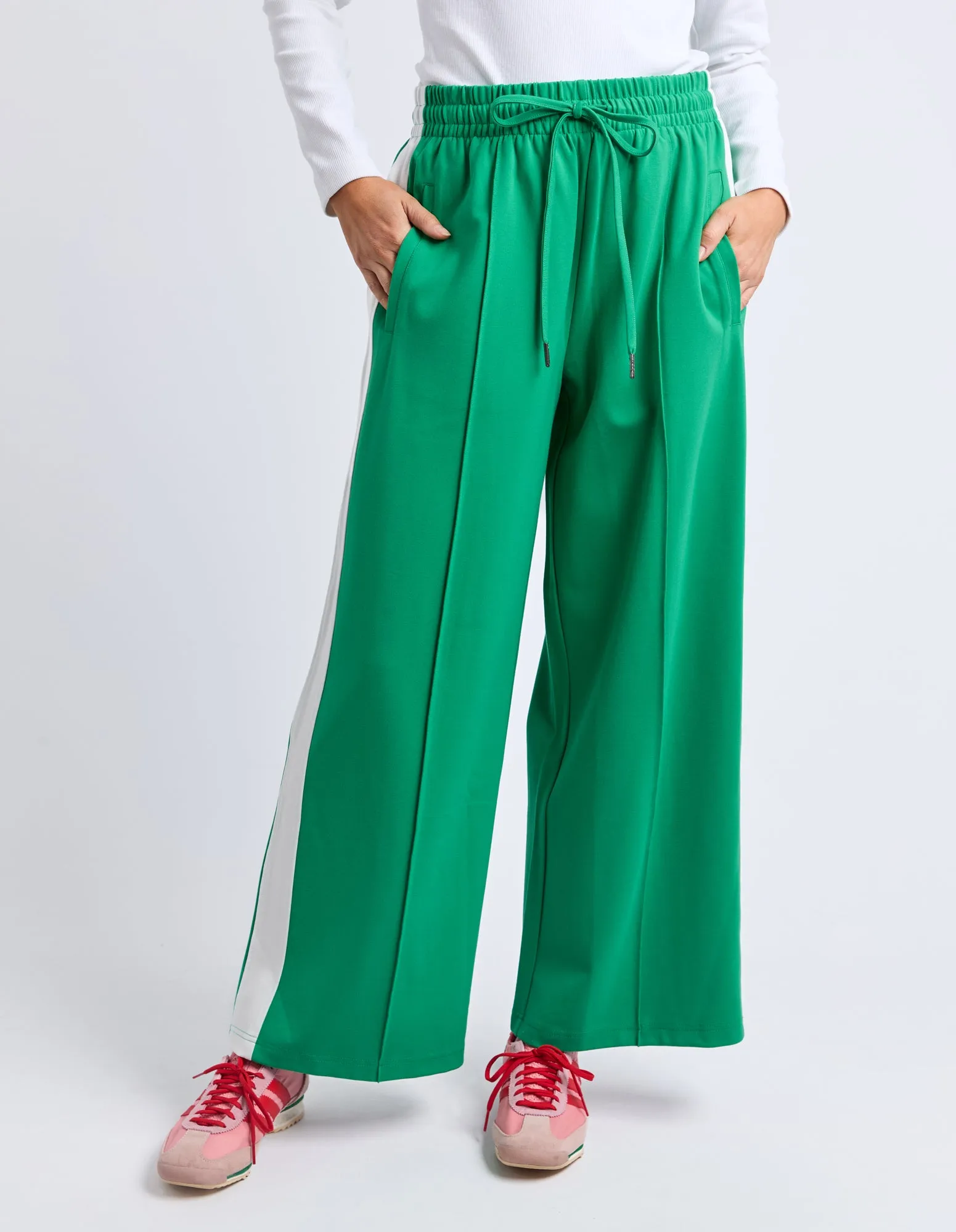CARMEN WIDE LEG PANT || PINE GREEN