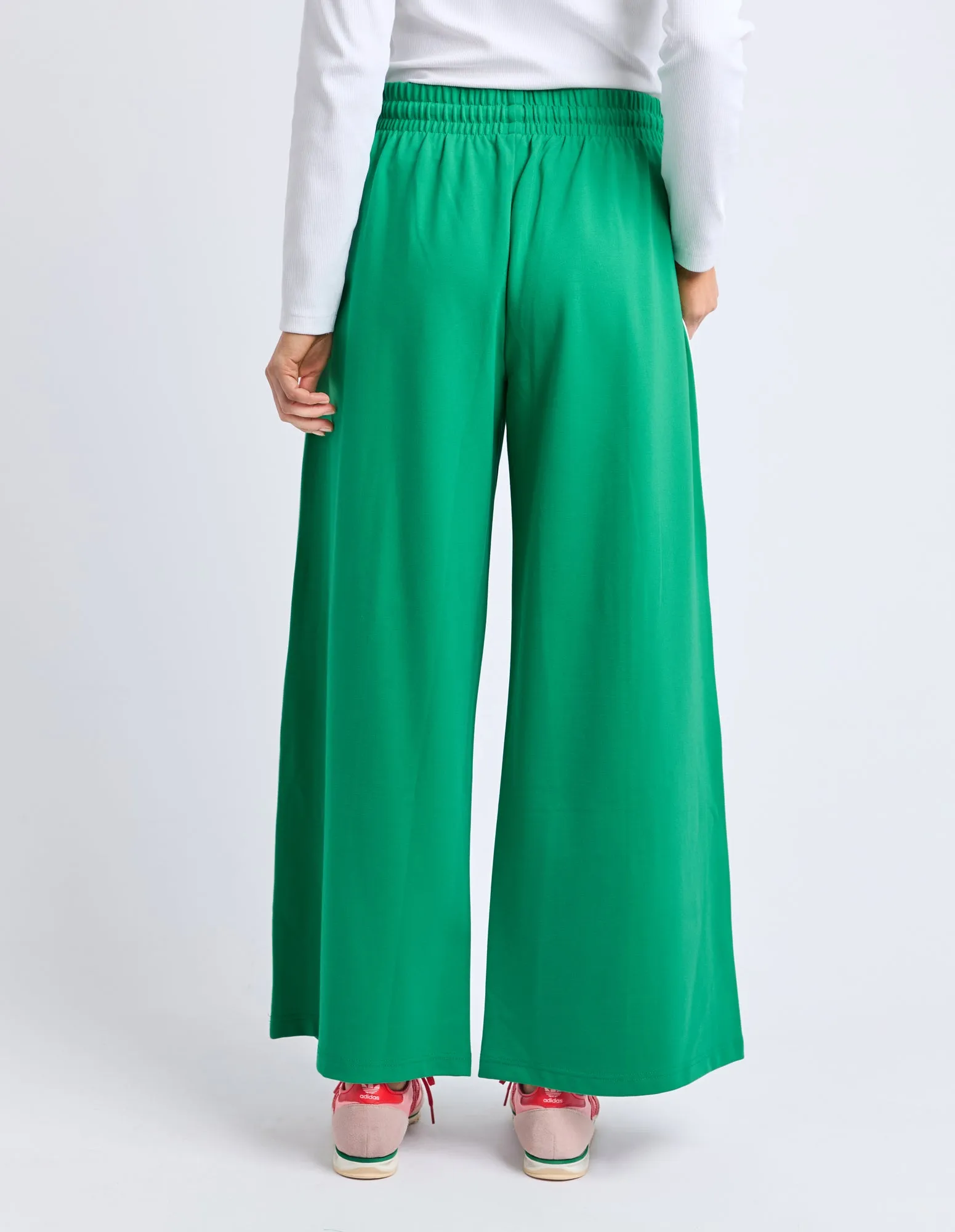 CARMEN WIDE LEG PANT || PINE GREEN