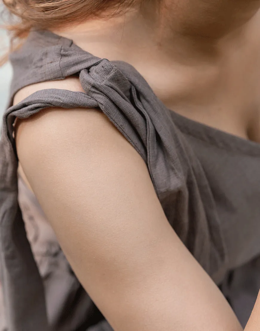 Cedar Brown Peplum Top