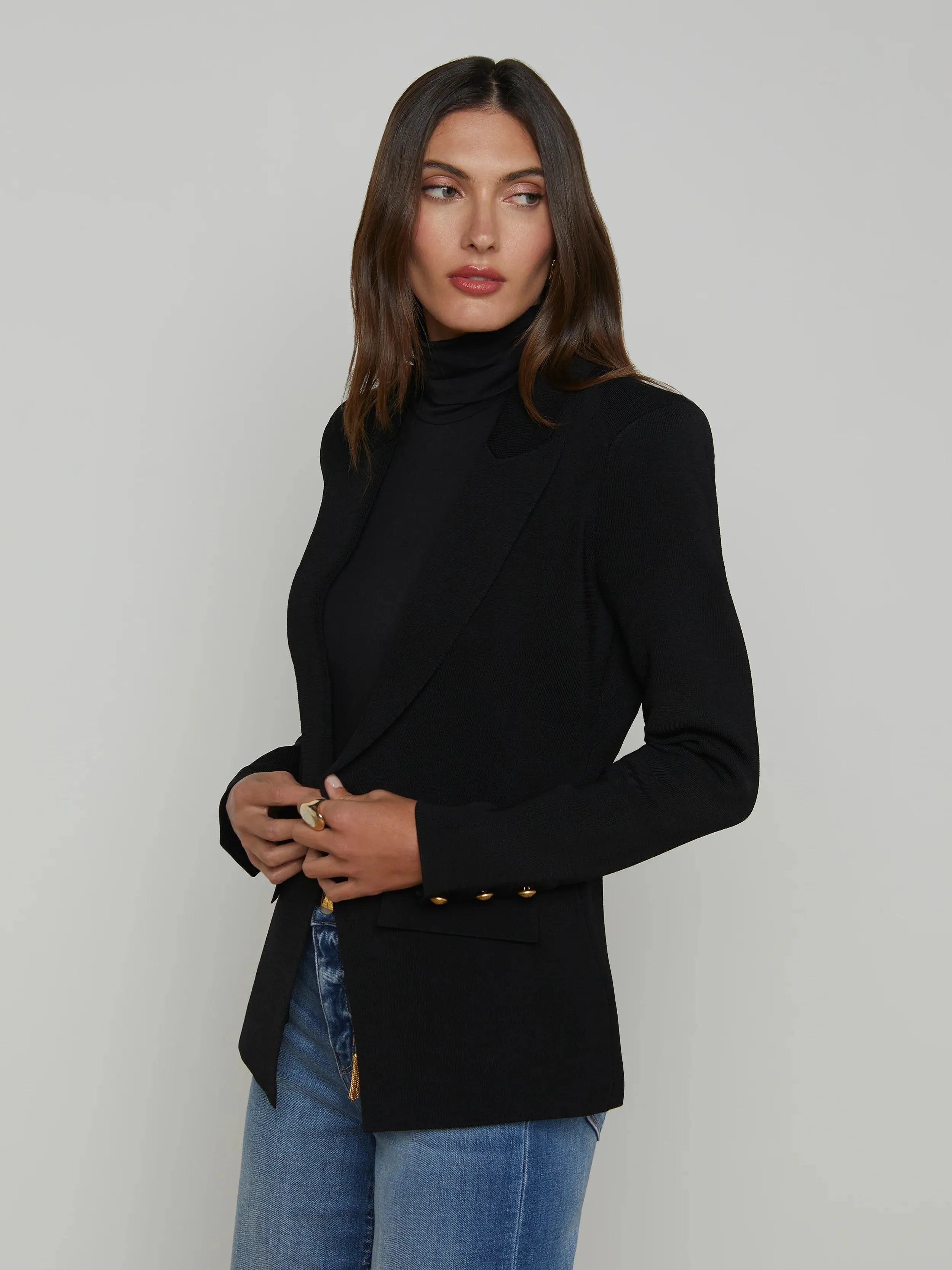 Chamberlain Knit Blazer - Black Gold