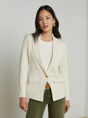 Chamberlain Knit Blazer - Ivory Gold