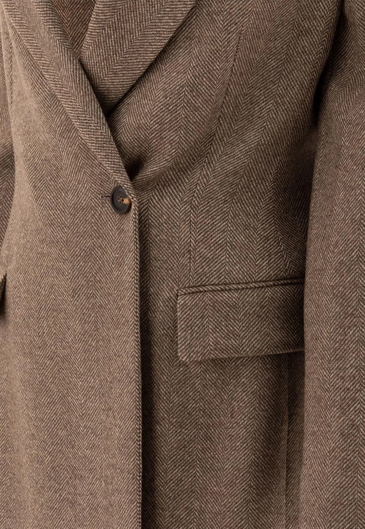 Chevron Wool Double-Breasted Blazer