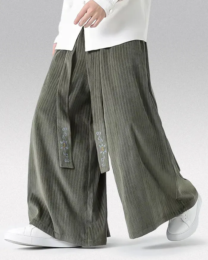 Chic Wide-Leg Corduroy Pants