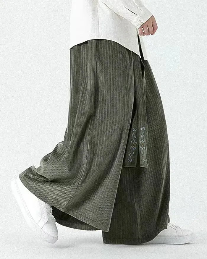 Chic Wide-Leg Corduroy Pants
