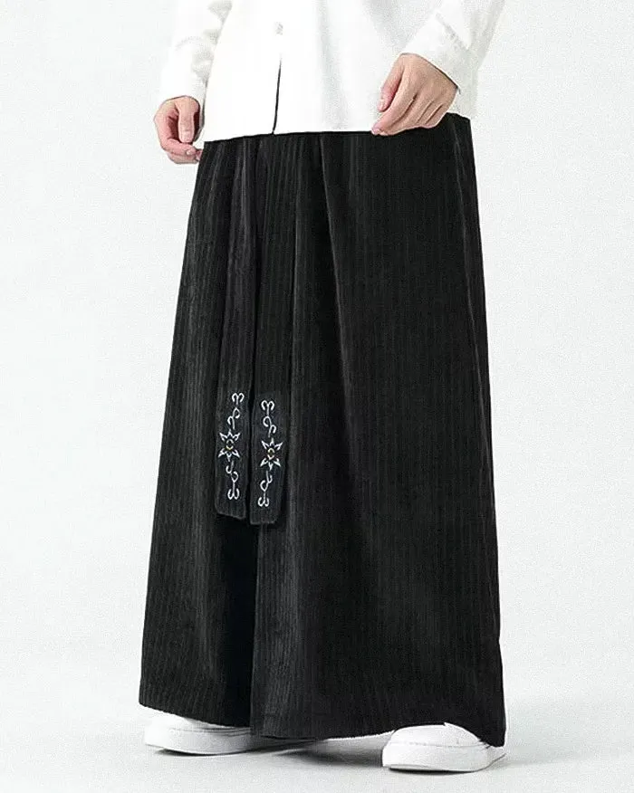 Chic Wide-Leg Corduroy Pants