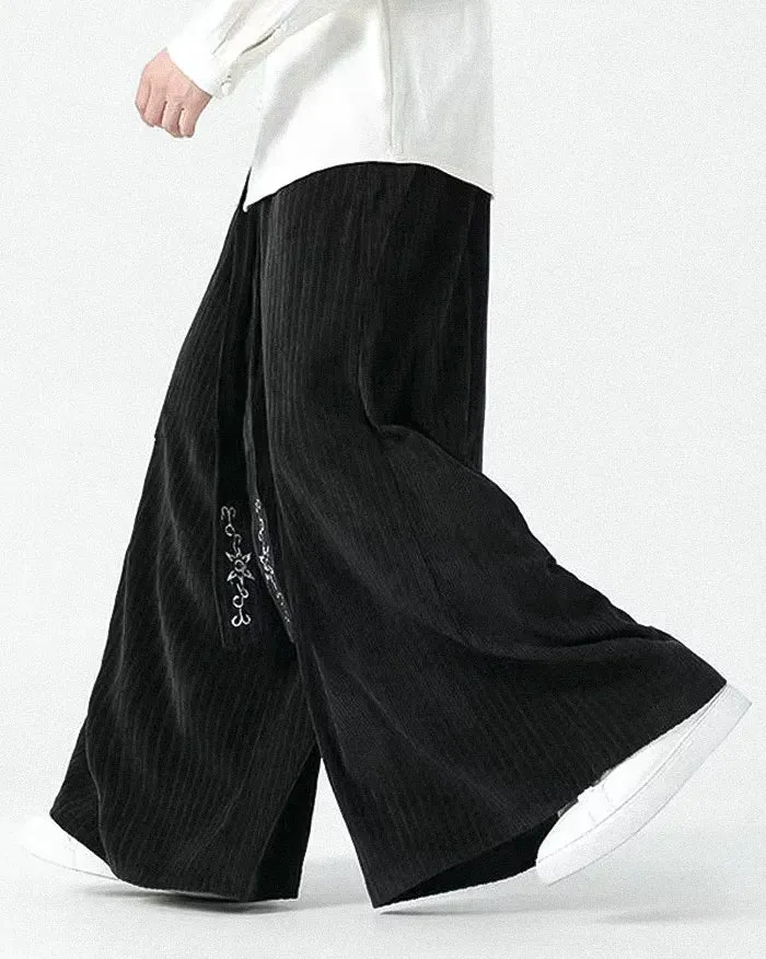 Chic Wide-Leg Corduroy Pants