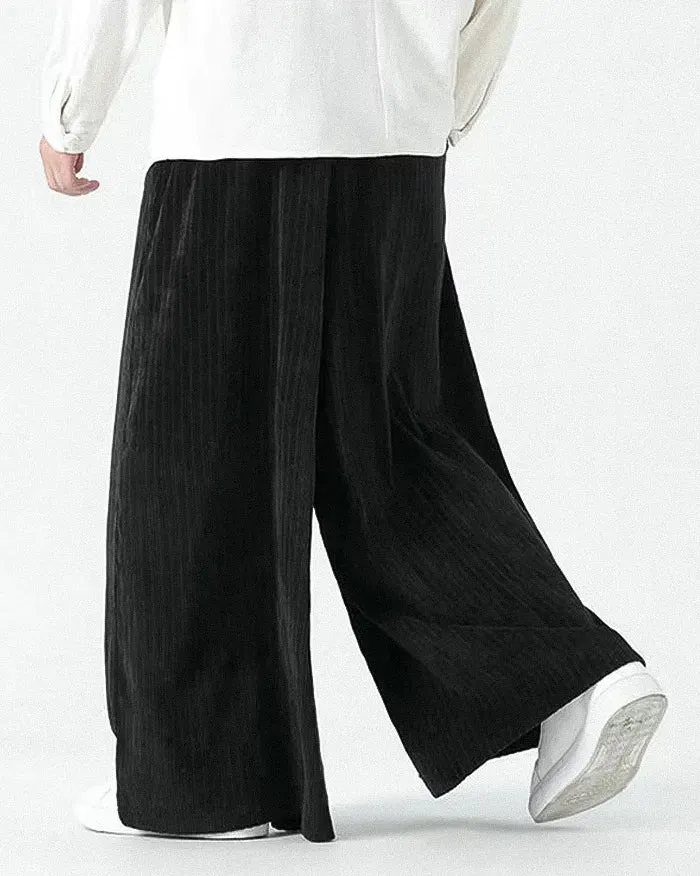 Chic Wide-Leg Corduroy Pants