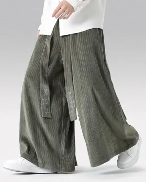 Chic Wide-Leg Corduroy Pants