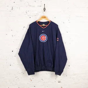 Chicago Cubs Baseball Shell Drill Top - Blue - XXL