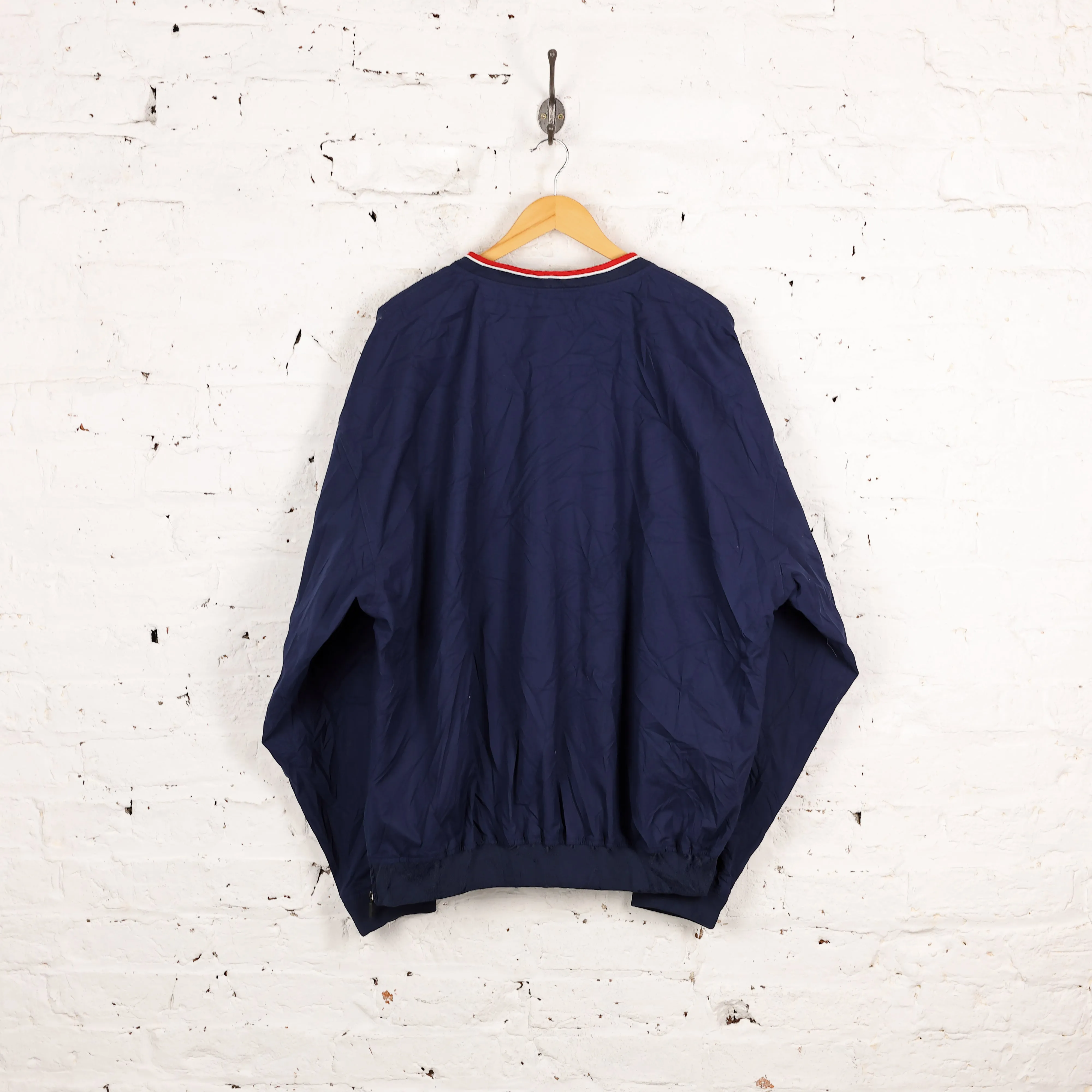 Chicago Cubs Baseball Shell Drill Top - Blue - XXL