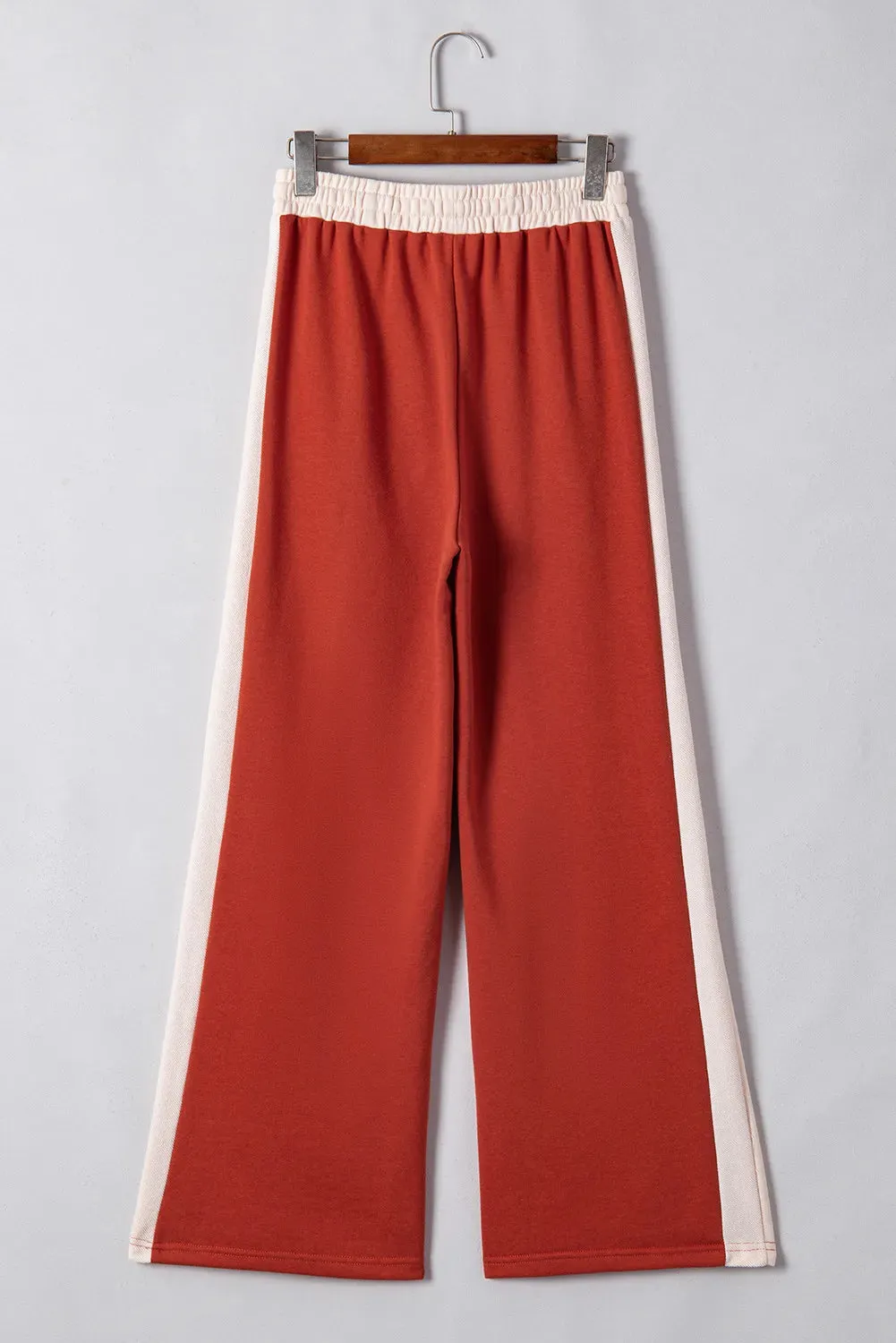 Contrast Wide Leg Pants