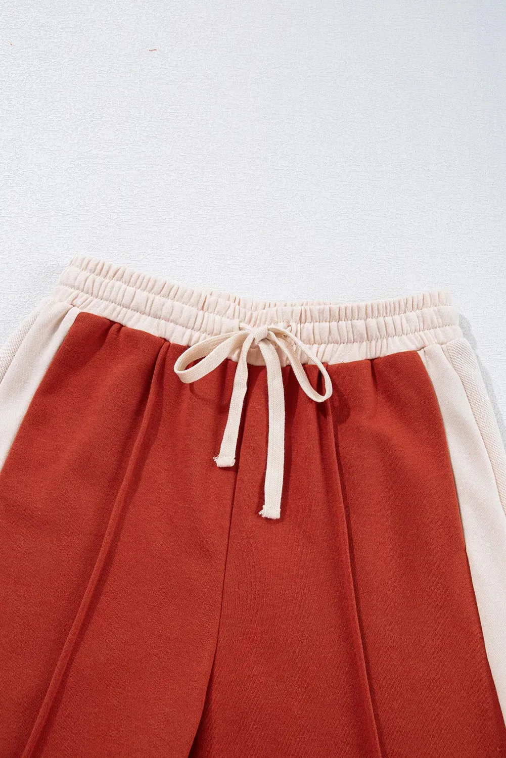 Contrast Wide Leg Pants