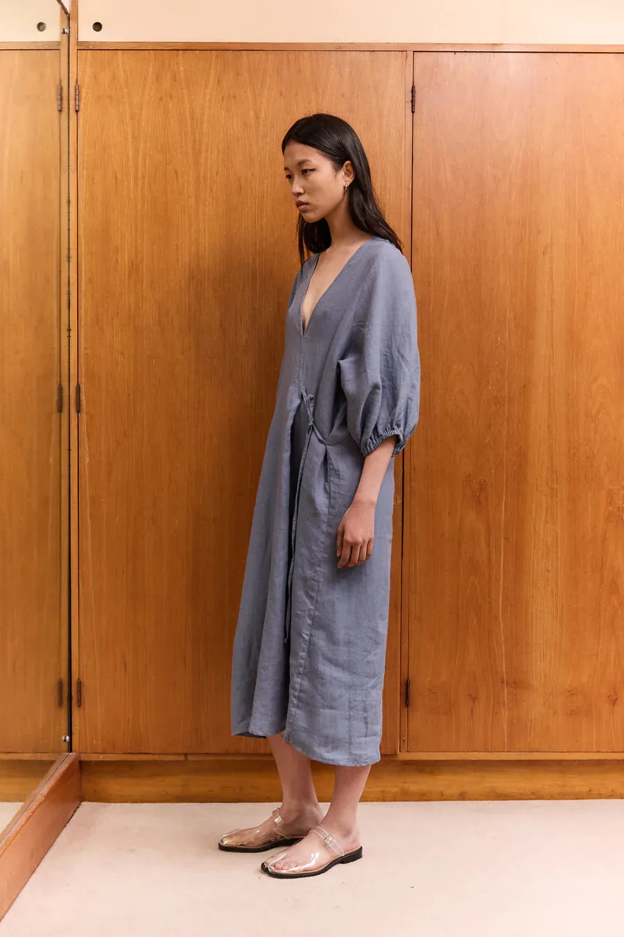 Crease Bind Dress - Air