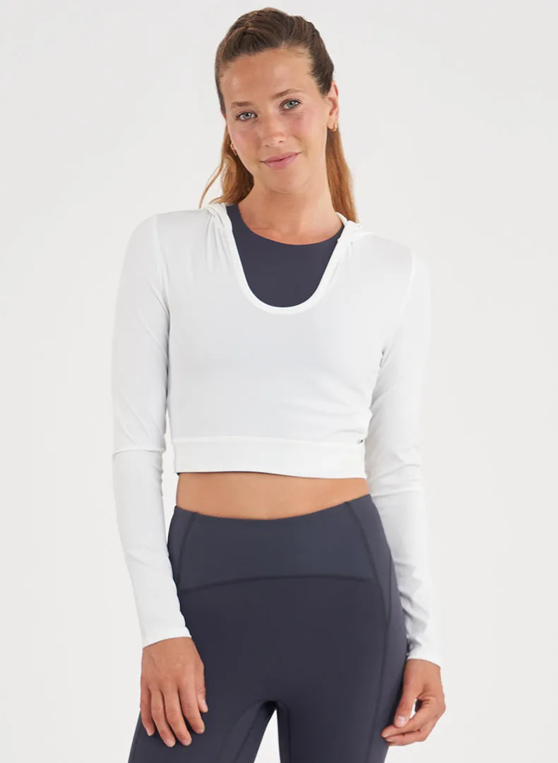 Cut Out Crop Hoodie - FINAL SALE