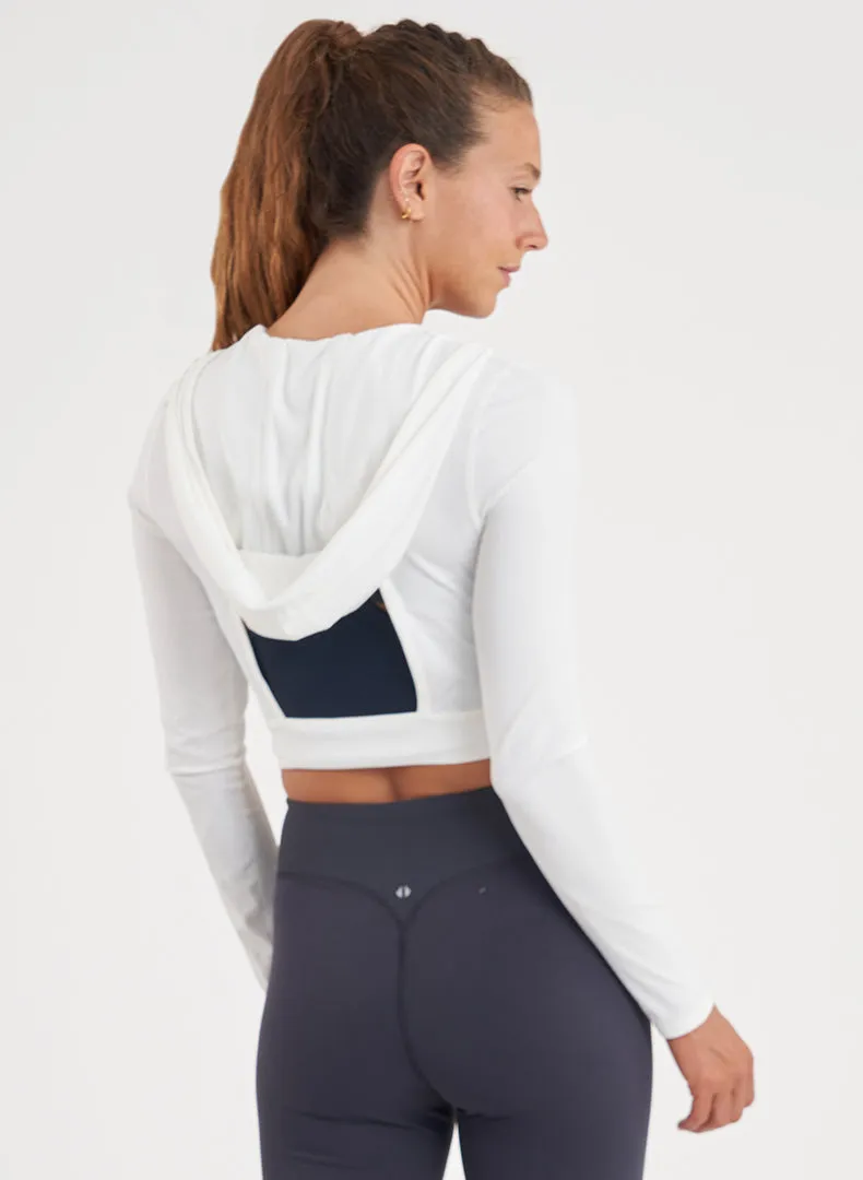 Cut Out Crop Hoodie - FINAL SALE