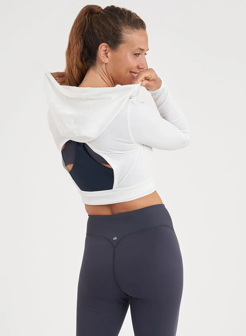 Cut Out Crop Hoodie - FINAL SALE