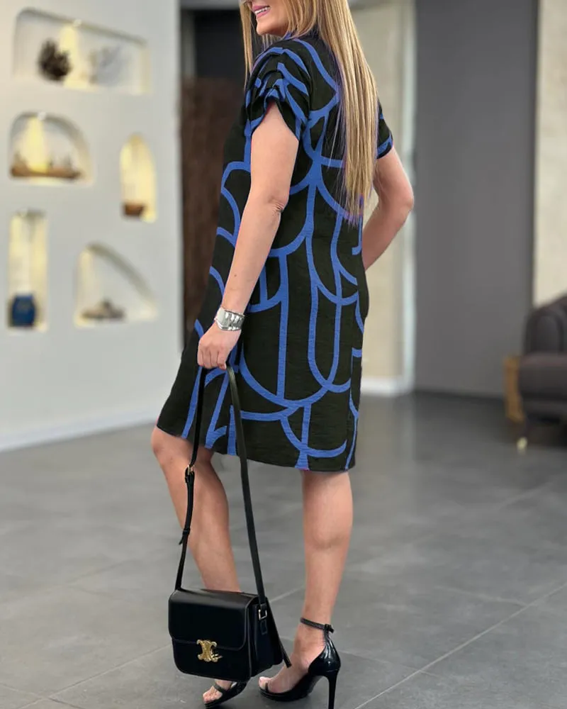 Dagmar | Short-sleeved midi dress