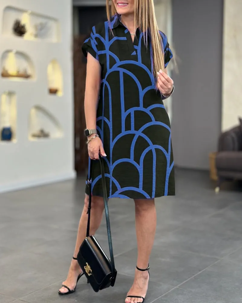 Dagmar | Short-sleeved midi dress