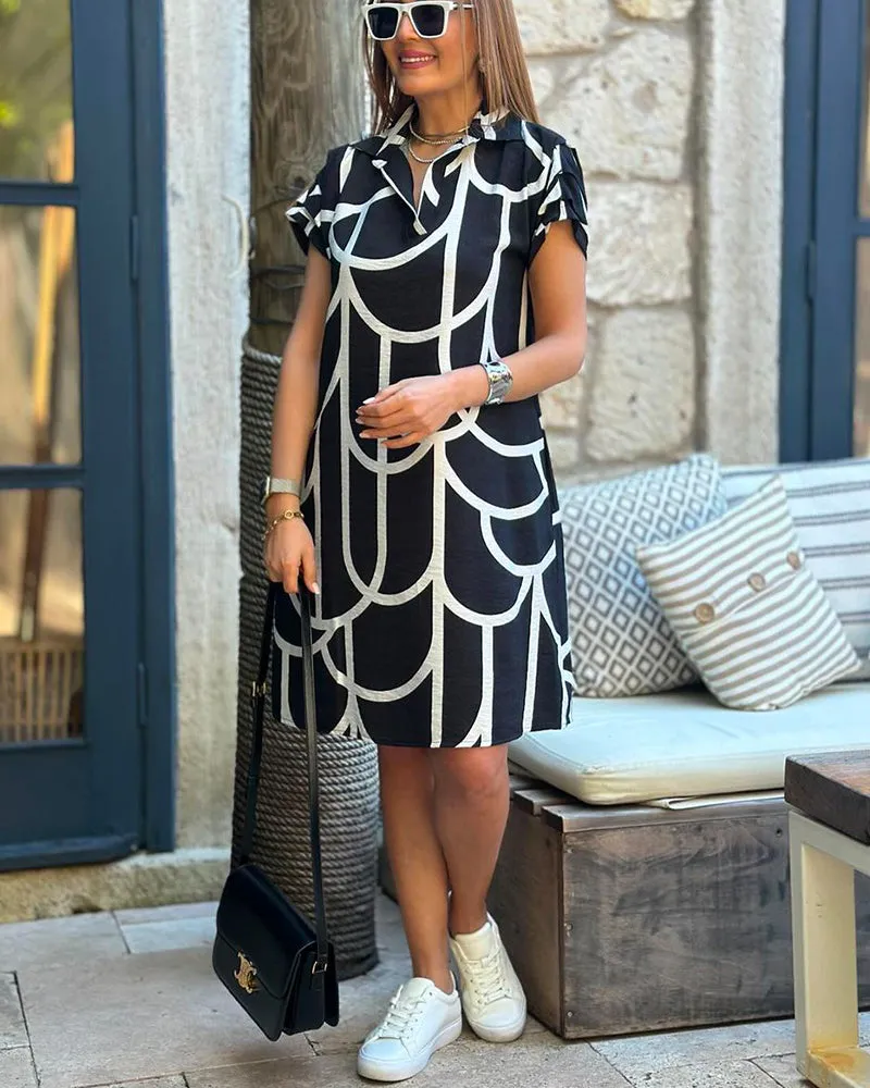 Dagmar | Short-sleeved midi dress