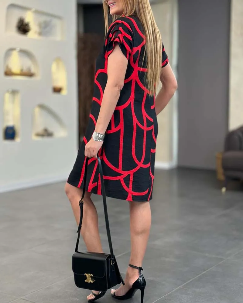 Dagmar | Short-sleeved midi dress