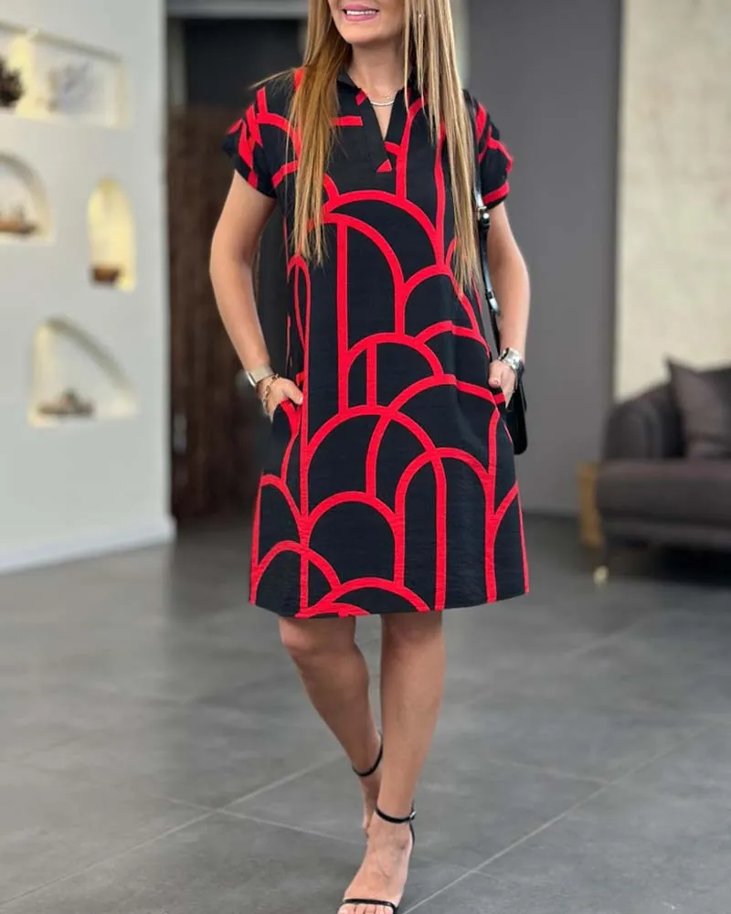 Dagmar | Short-sleeved midi dress