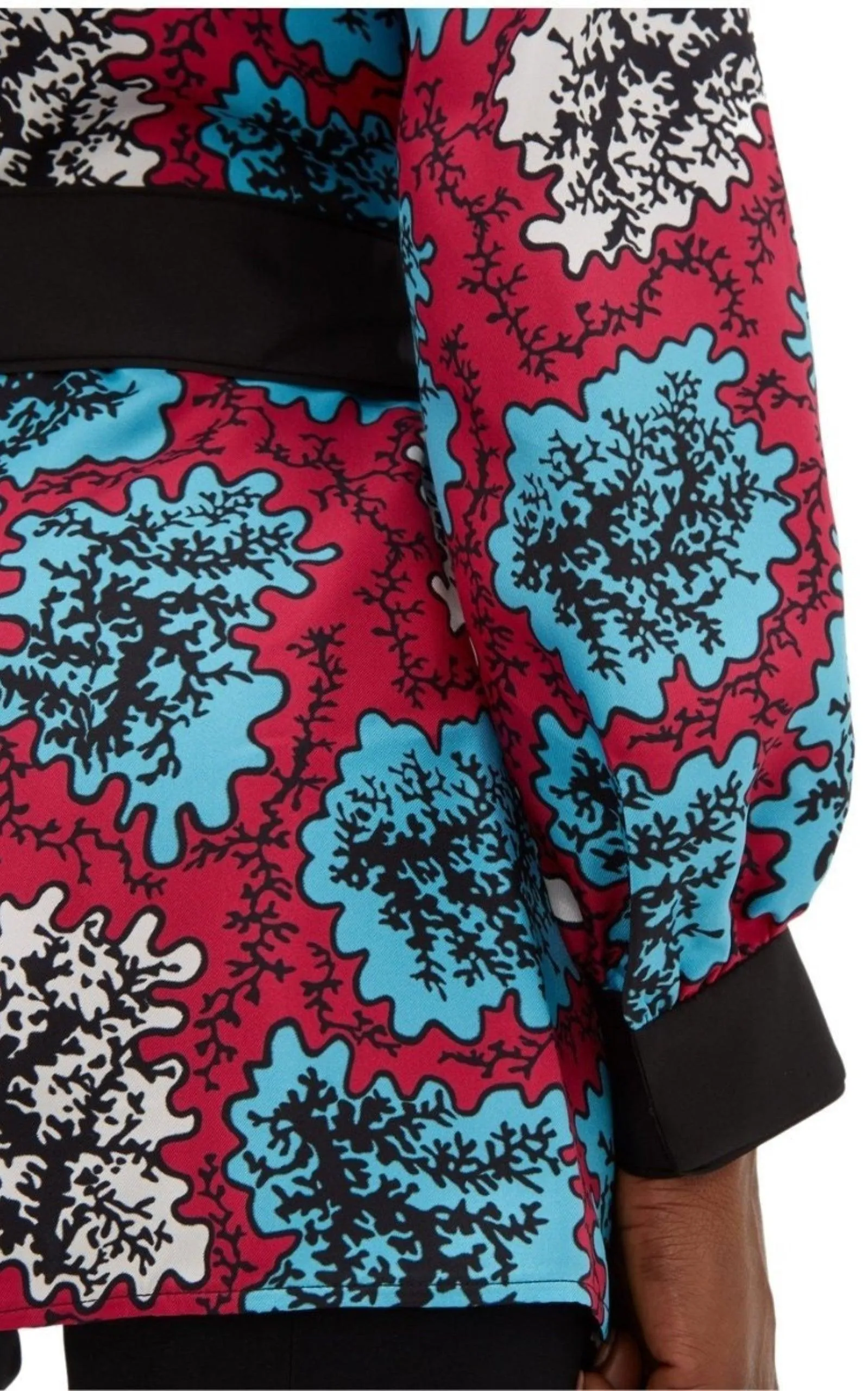 Darcy Coral Print Silk Jacket