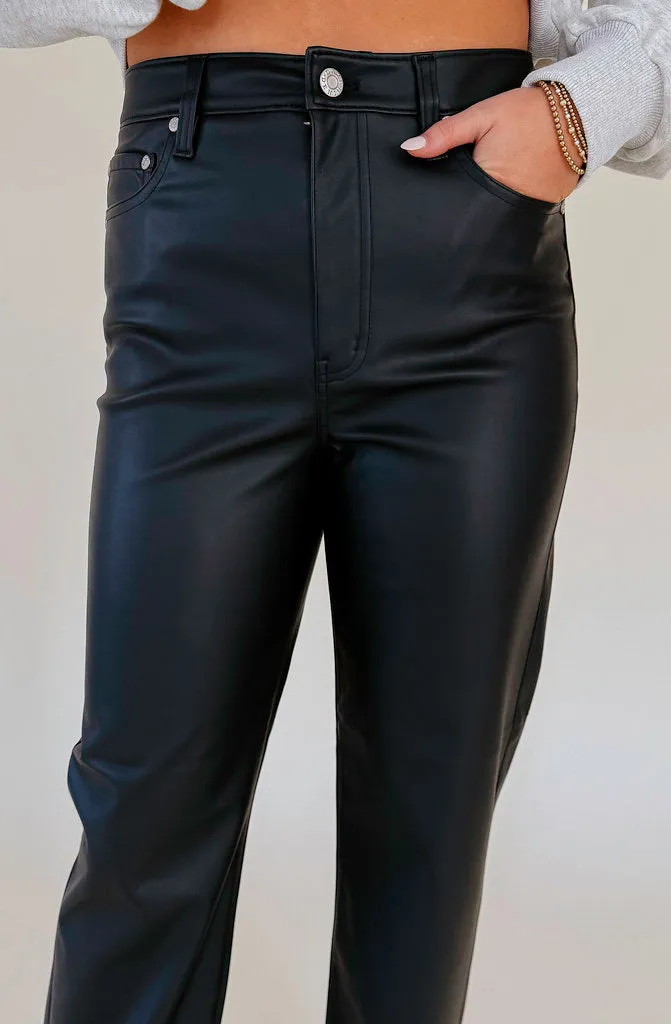 DAZE SUNDAZE HIGH RISE FAUX LEATHER PANT