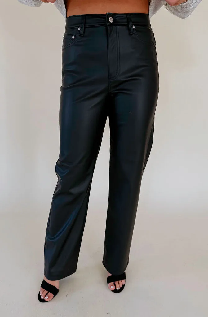 DAZE SUNDAZE HIGH RISE FAUX LEATHER PANT