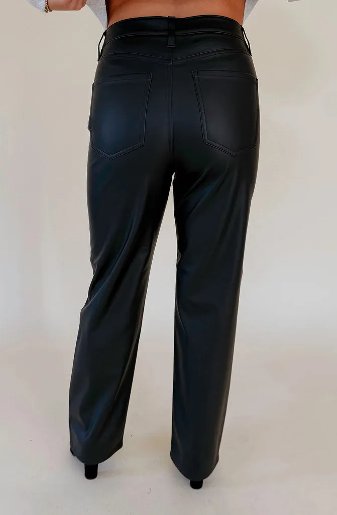 DAZE SUNDAZE HIGH RISE FAUX LEATHER PANT