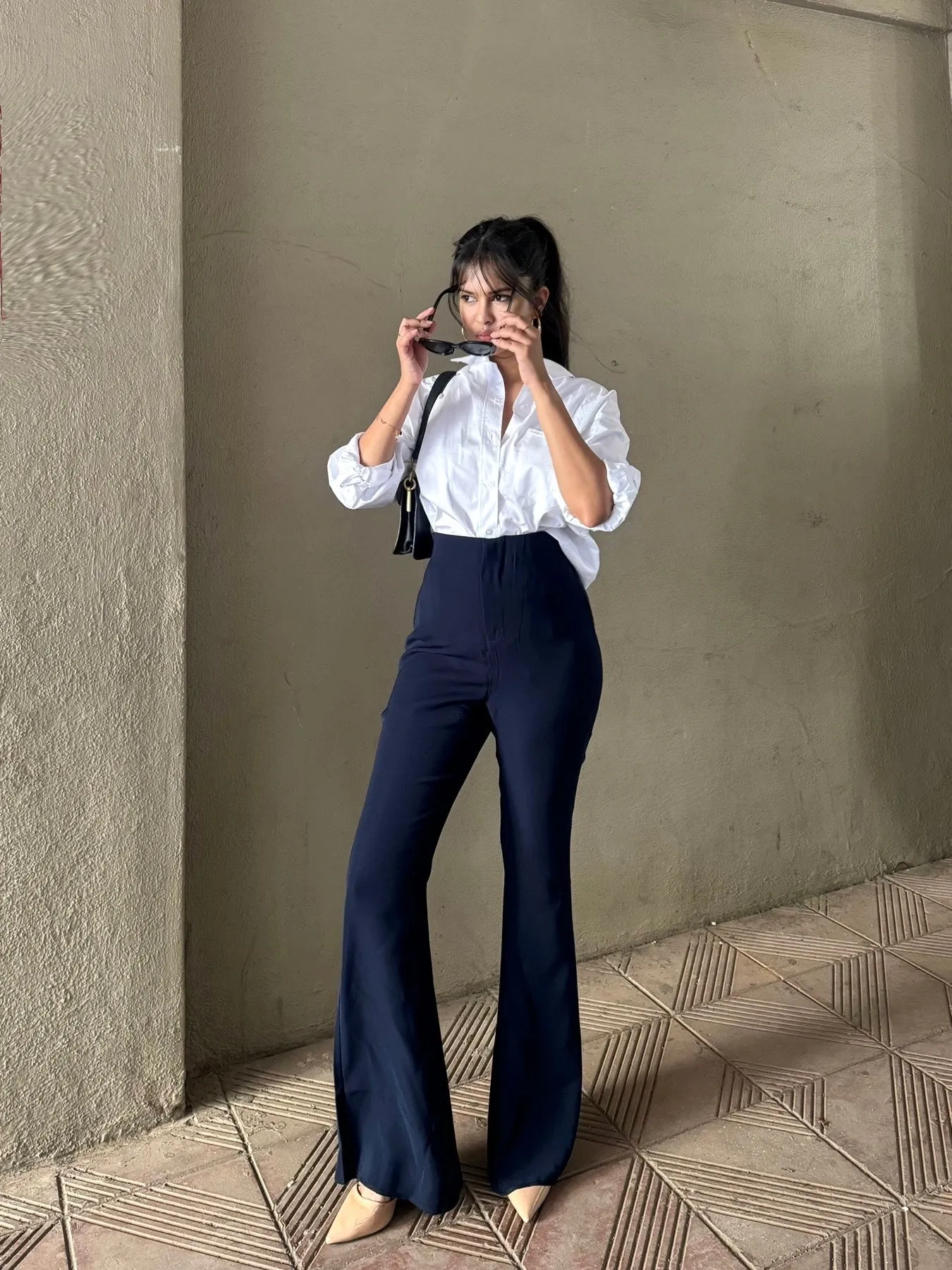 Deep Sea Blue Sculpted Pants