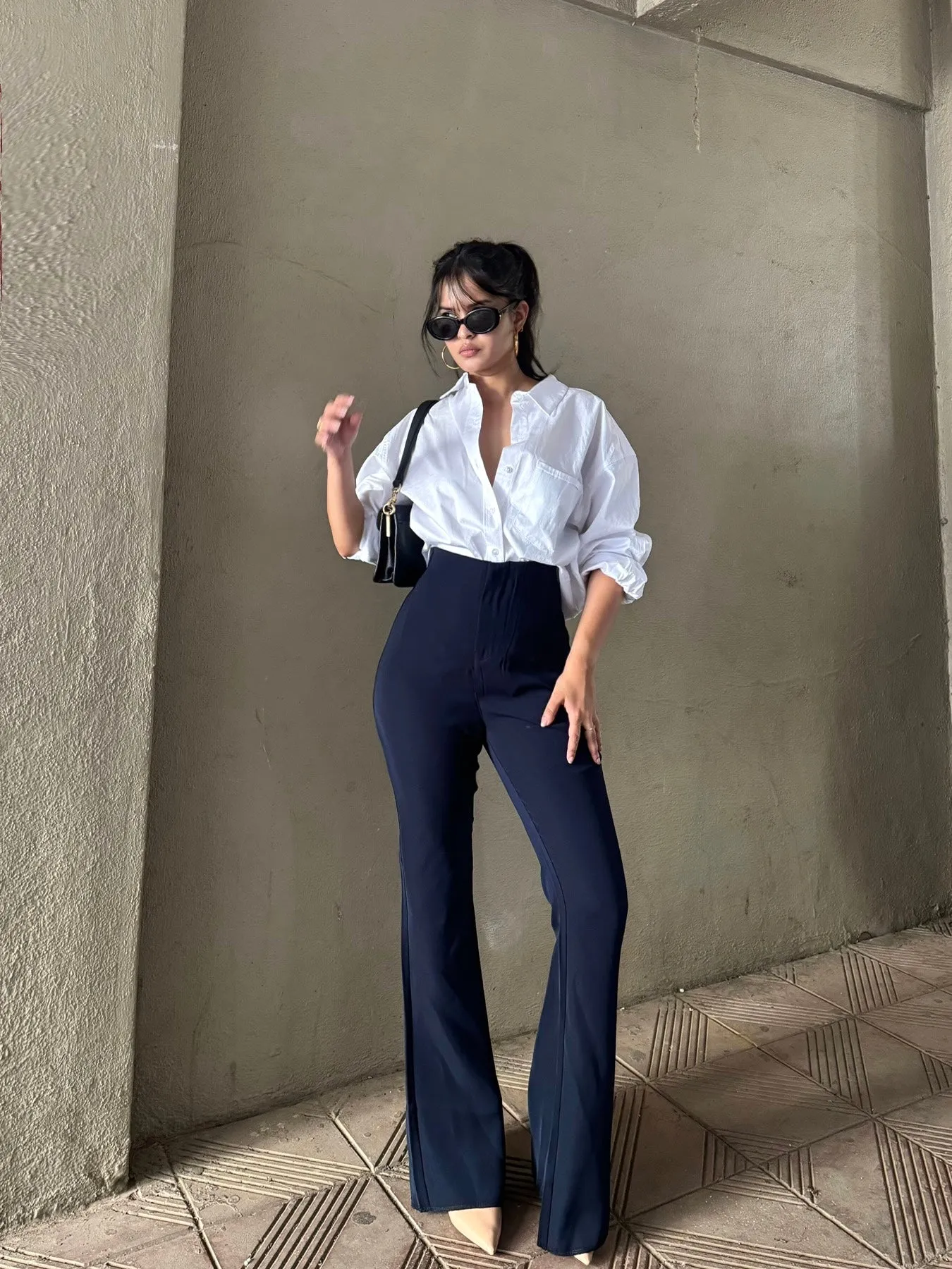 Deep Sea Blue Sculpted Pants