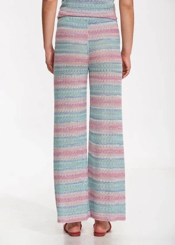DEGRADE STRIPE EXOTIC KNIT PANTS