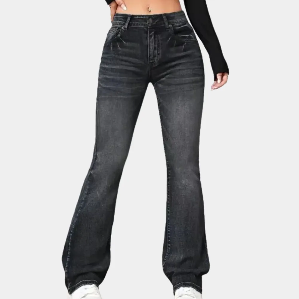 Delphine - Flared women's high-waisted pants