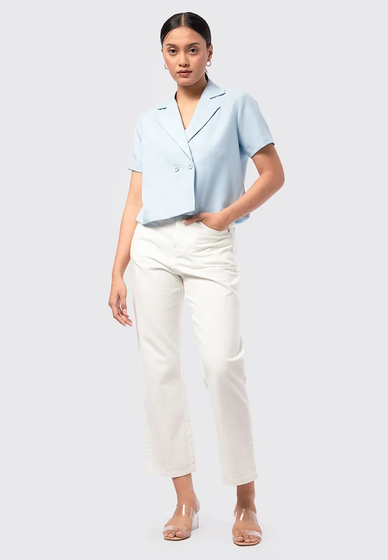Double Breasted Crop Blazer