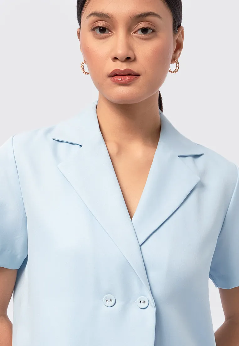 Double Breasted Crop Blazer