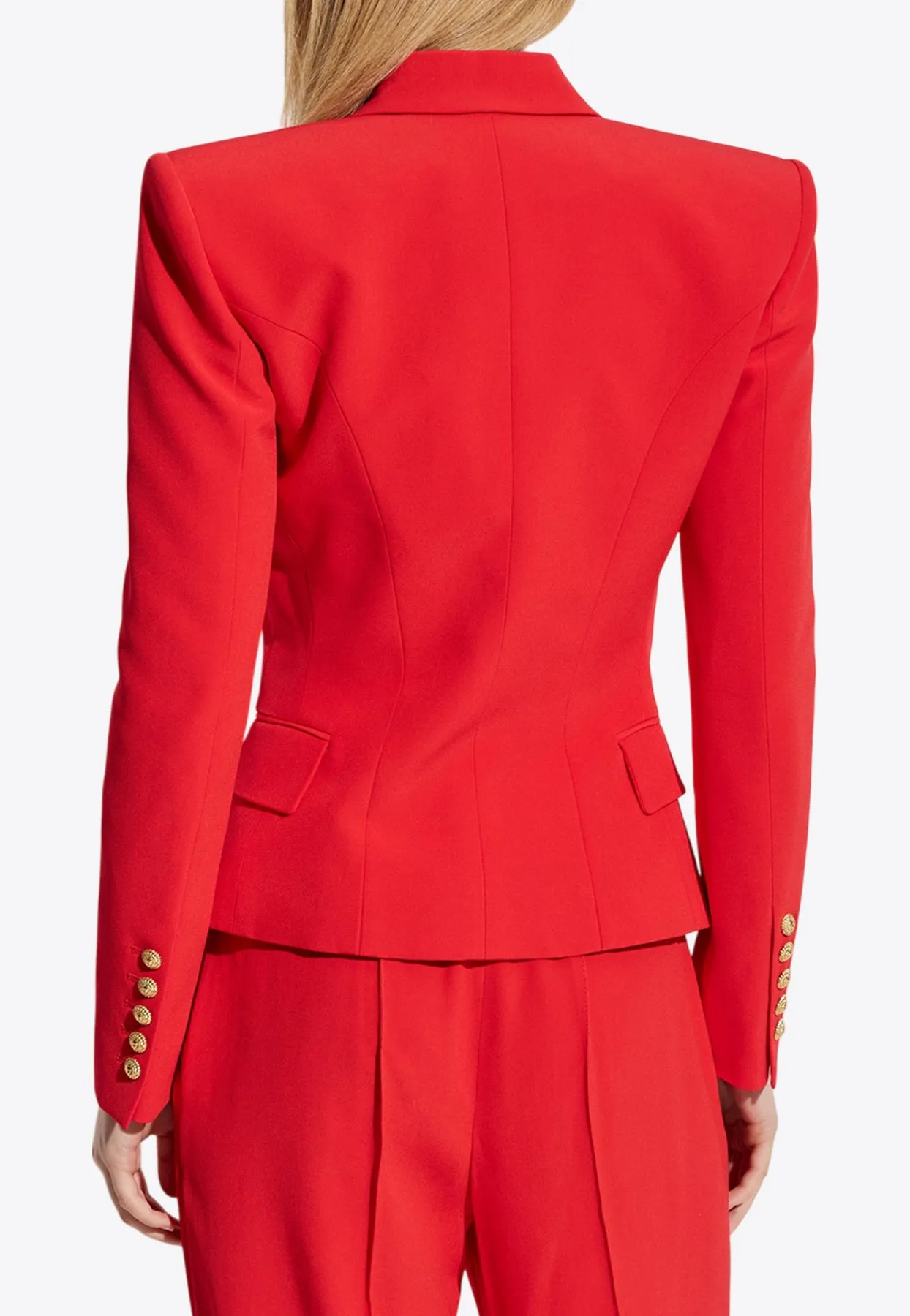 Double-Breasted Fitted Blazer