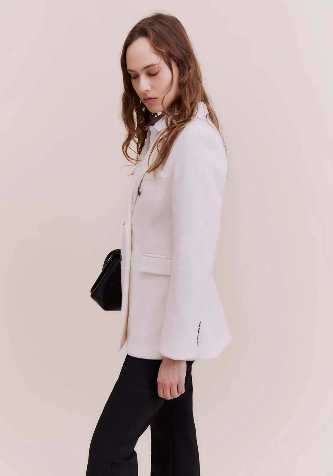 Double-breasted jacket - Ecru