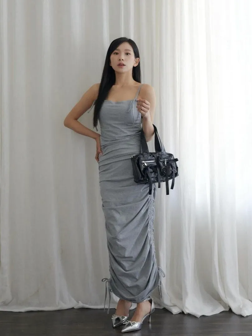 Drawstring Cup Camisole One-piece [2colours]
