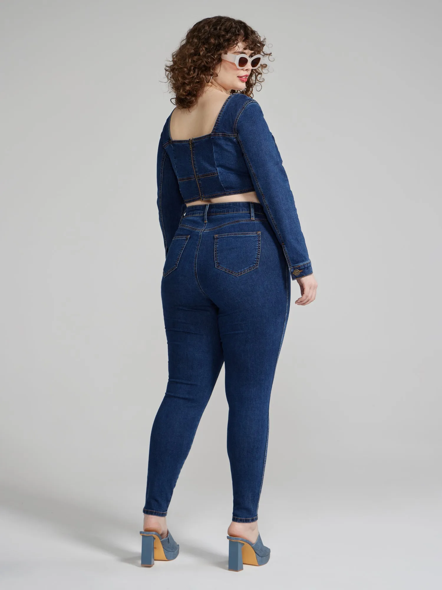Draya Cropped Denim Top