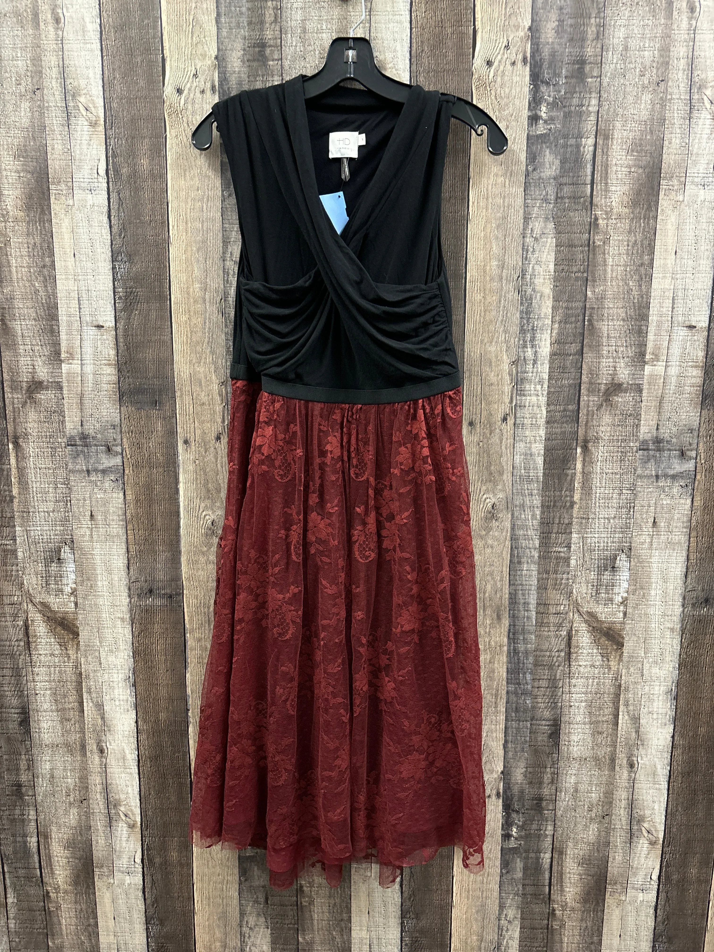 Dress Party Midi By Hd In Paris In Black & Red, Size: M