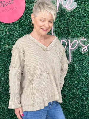 Dusty Sage Heart Top