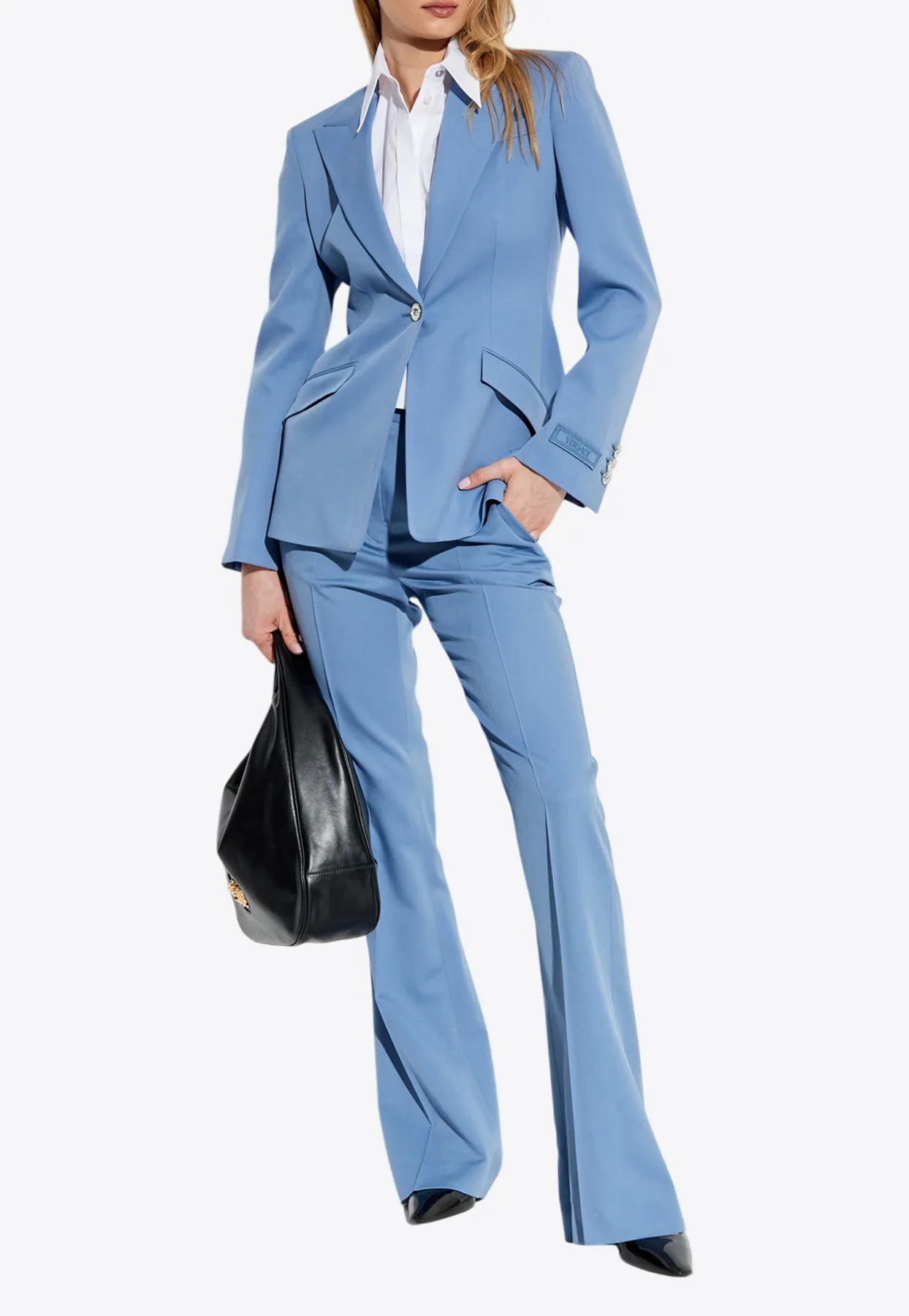 DV Single-Breasted Wool Blazer