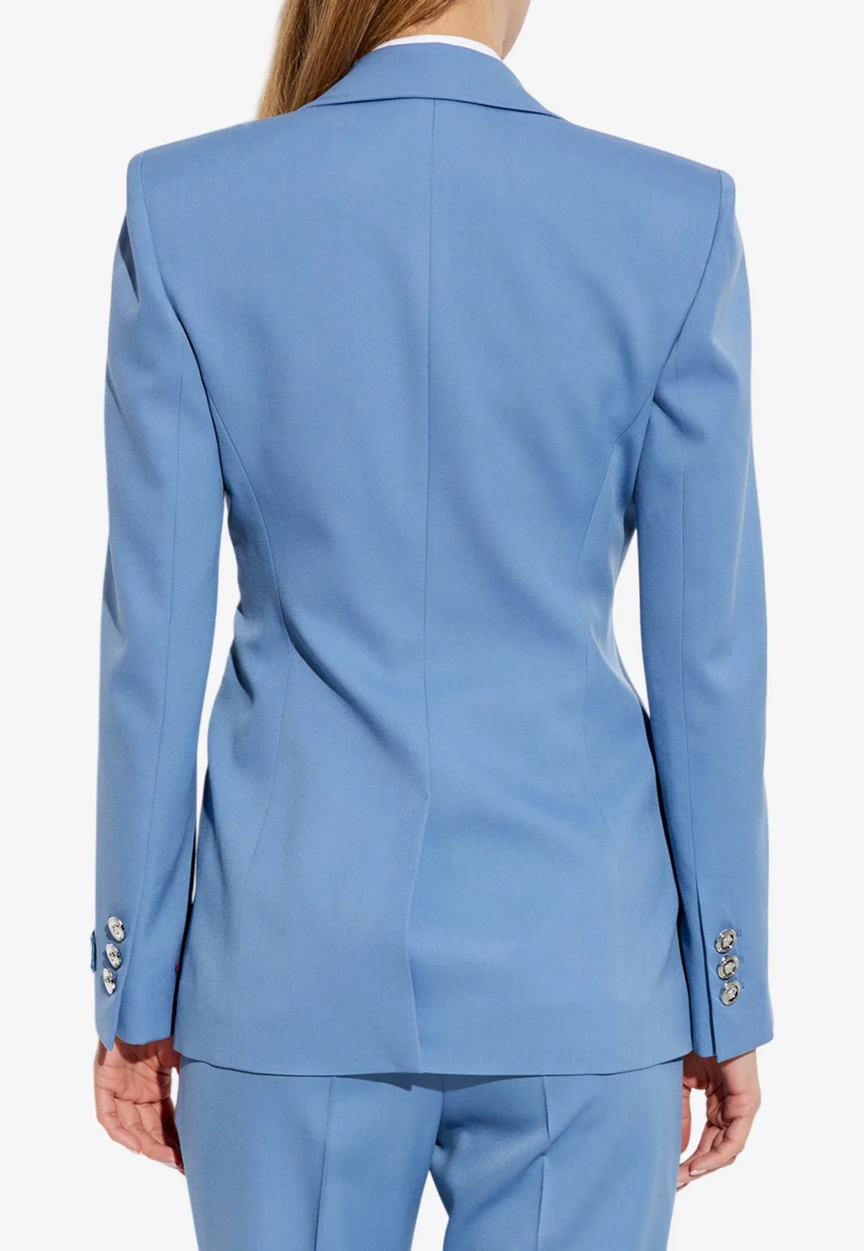 DV Single-Breasted Wool Blazer