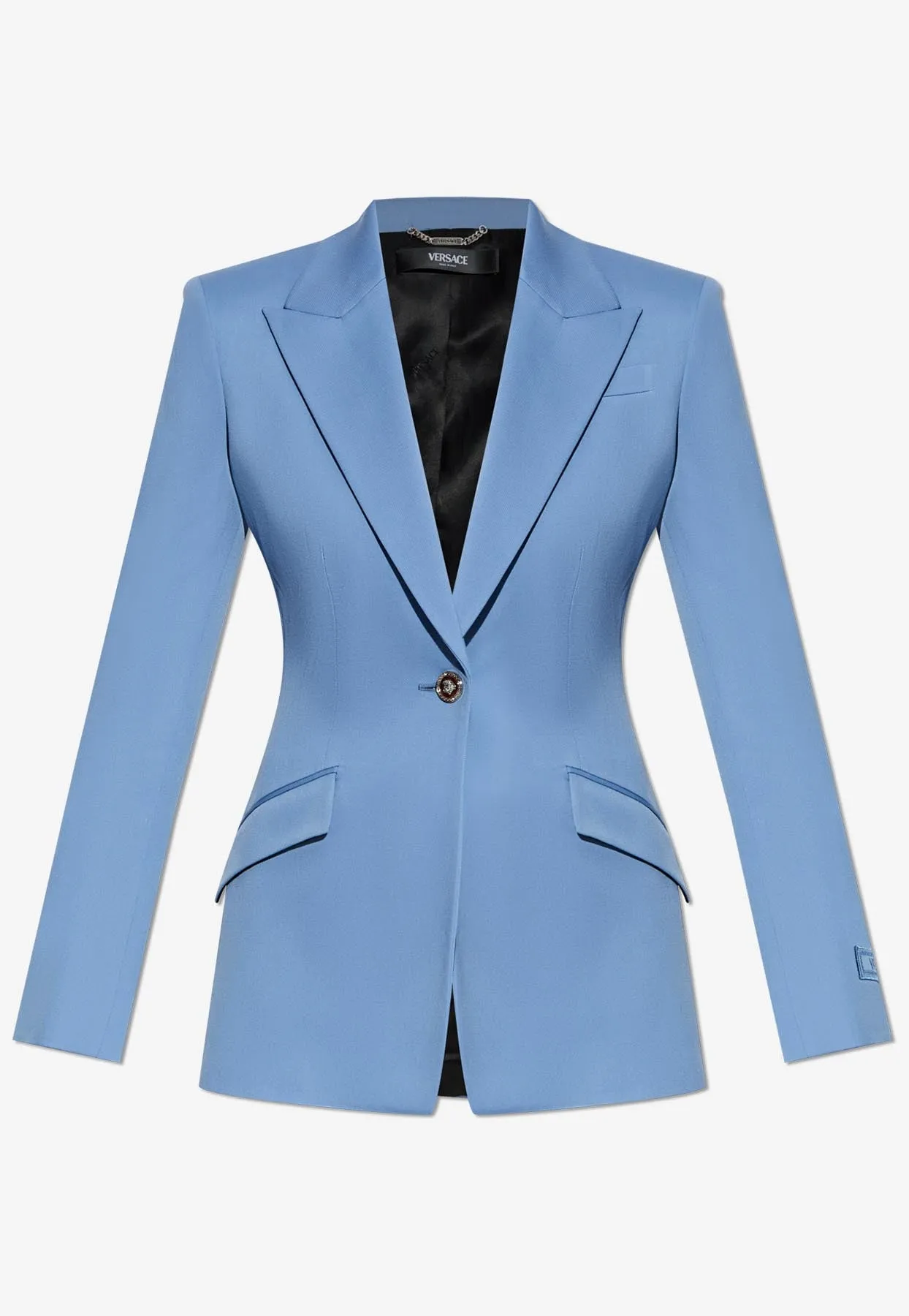 DV Single-Breasted Wool Blazer