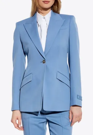 DV Single-Breasted Wool Blazer