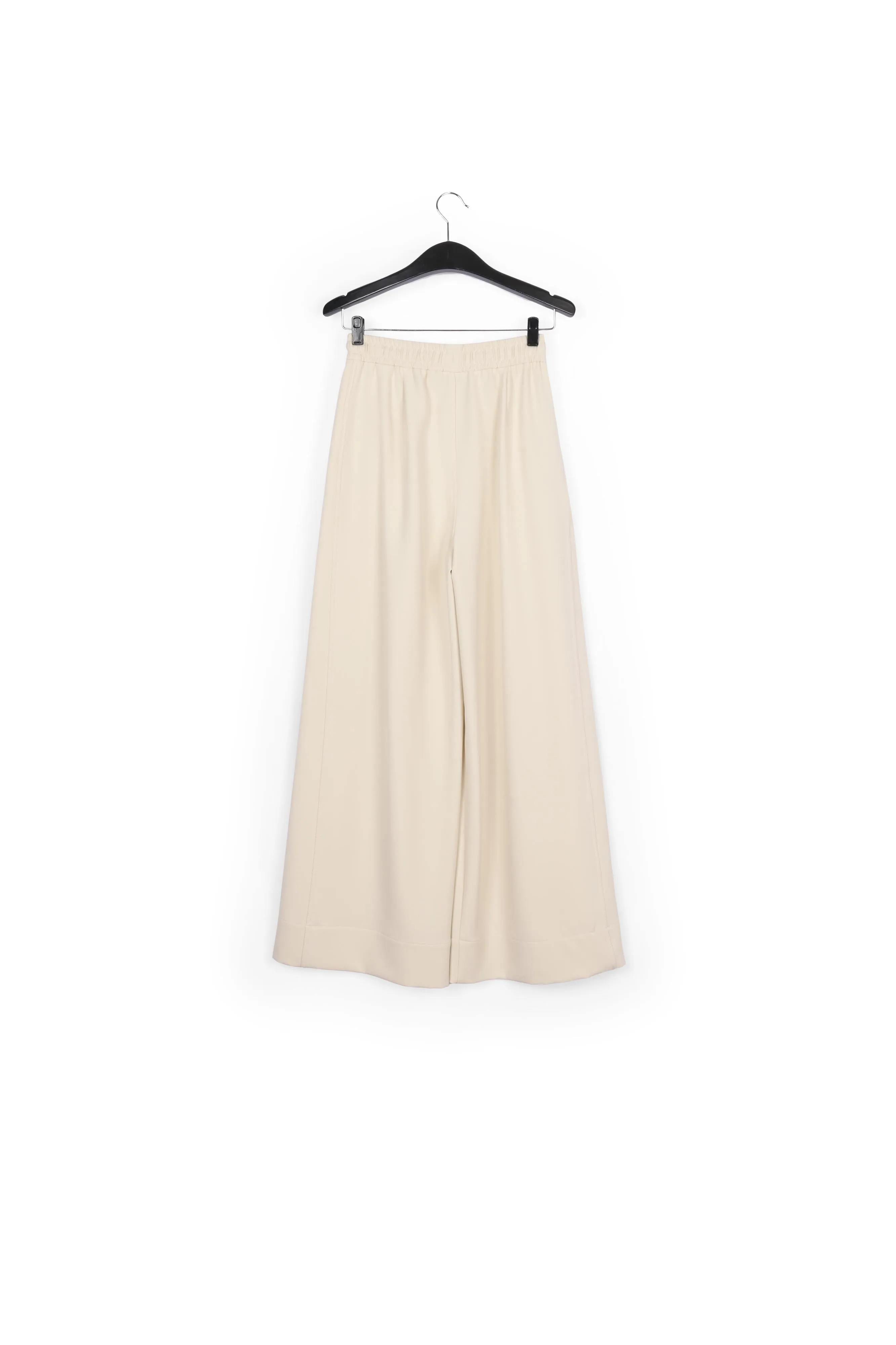 Ecru wide-leg pants